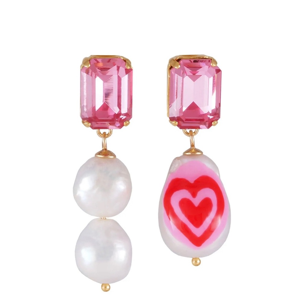 HEART CRYSTAL EARRINGS